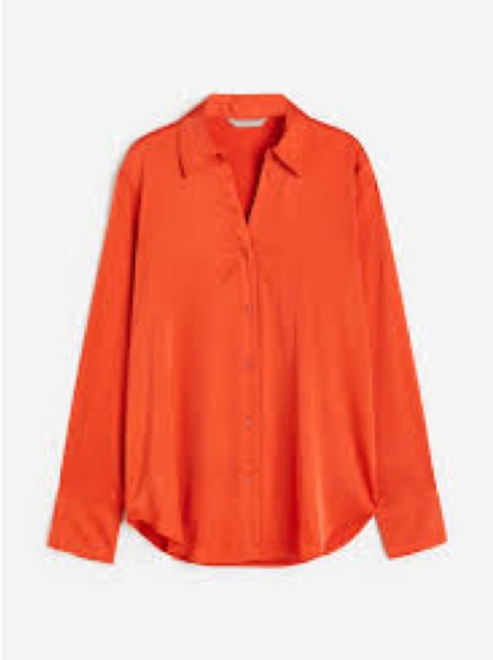 H&M - Satin Oversized V-Neck Blouse